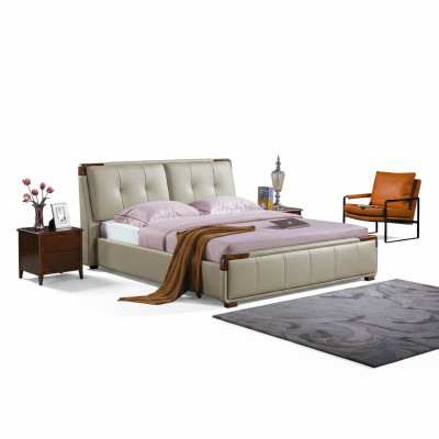 Ensemble de chambre à coucher design 3 pièces. Set Lit Table de chevet Classique Lits de luxe Ensemble de meubles