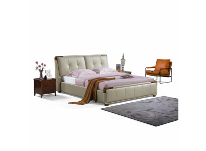 Ensemble de chambre à coucher design 3 pièces. Set Lit Table de chevet Classique Lits de luxe Ensemble de meubles