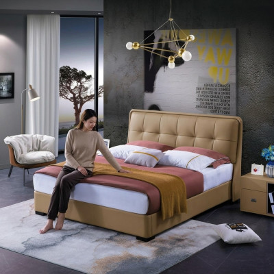 Conception Chambre 3 pièces. Lit 2x Table de chevet Classique r Ensemble de lits de luxe Mobilier