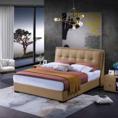 Conception Chambre 3 pièces. Lit 2x Table de chevet Classique r Ensemble de lits de luxe Mobilier