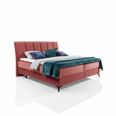 Conception de literie rembourrée Luxueux lit double d'hôtel Lits de mariage Chambre de sommeil Textile 180x200cm