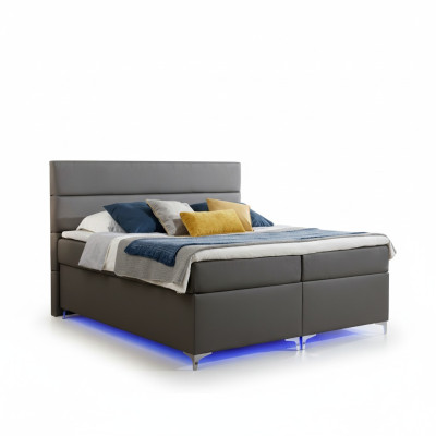 Lit Boxspring Lit lit Double en cuir Lits Rembourrage Chambre Literie 180x200