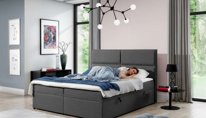 Lit designer Chesterfield Textile Lits d'hôtel Chambre double de luxe 180x200