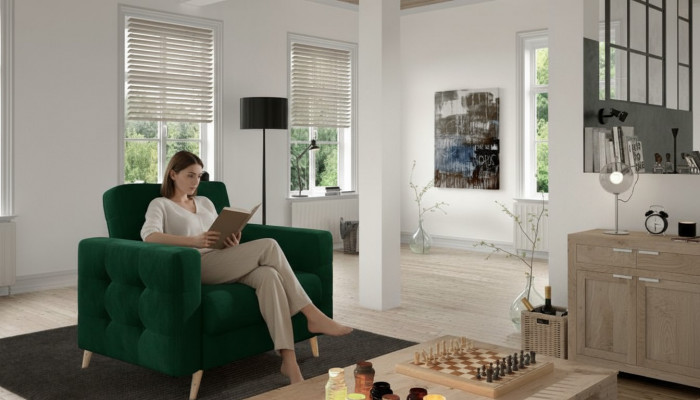 Fauteuil Chaise Salle à manger Télévision Salon Siège Vert Design moderne Chaise rembourrée nouveau