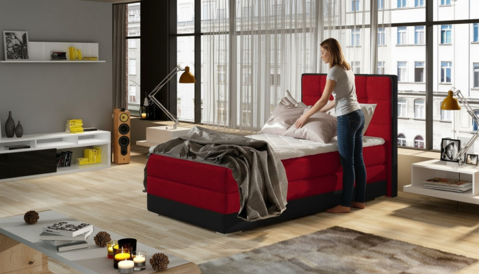 Revêtement de lit Design Luxueux Lits d'hôtel 90x200cm Chambre à coucher ressorts ensachés Simple