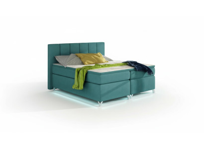 Lit rembourré de designer de luxe Lits Lits Lit Lit Textile Boxspring 180x200 nouveau