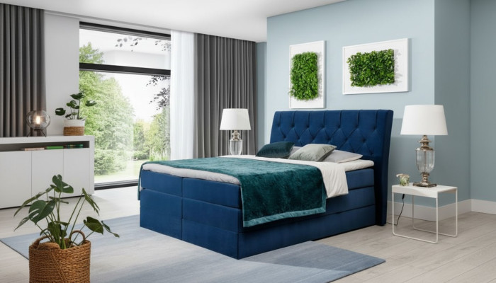 Meubles Lits de luxe modernes Lits à cadre rembourré Conception de chambre à coucher