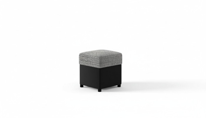 Tabouret de luxe conçu, siège rembourré en tissu, côté relaxation, canapé banc.