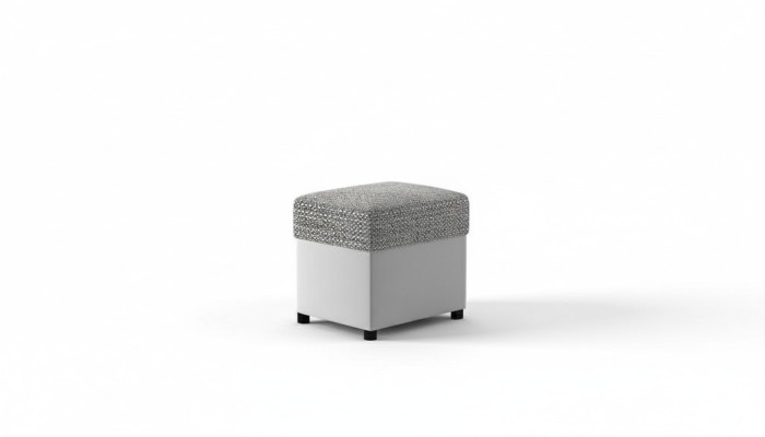 Tabouret Tabouret rembourré étagère pour les pieds Meubles Bancs de salon Siège Textile Gris