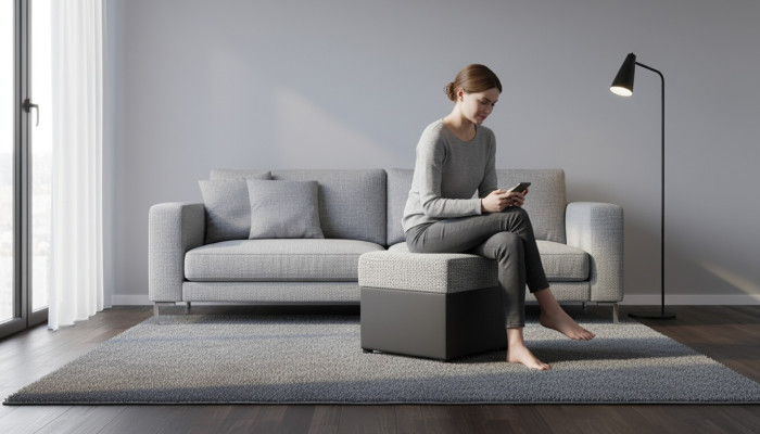 Design rembourrage Tabouret Design Repose-pieds Ottomane Siège Textile Chaise longue
