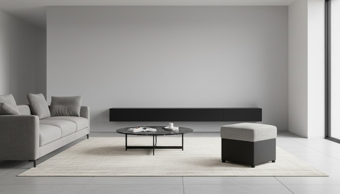Design rembourrage Tabouret Design Repose-pieds Ottomane Siège Textile Chaise longue