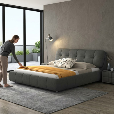 Conception Literie Lit Lits Cuir Double Hôtel Mariage Chambre Boîte à ressorts Nouveau