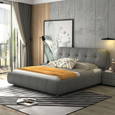 Conception Literie Lit Lits Cuir Double Hôtel Mariage Chambre Boîte à ressorts Nouveau