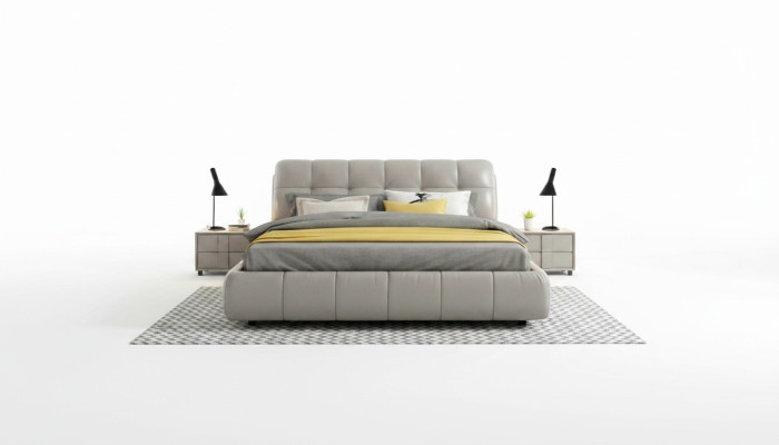 Lit Lits Lit double Chambre Mari Rembourrage Lit Lits doubles 180x200cm nouveau