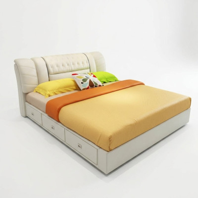 Chambre de luxe Lit Rembourrage Lits doubles 180x200 Mobilier designer Ameublement