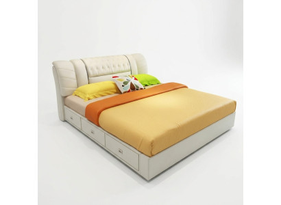 Chambre de luxe Lit Rembourrage Lits doubles 180x200 Mobilier designer Ameublement