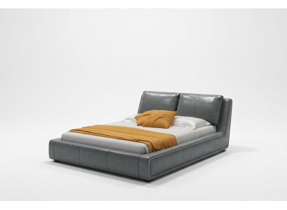 Lit de designer de luxe double en cuir de l'hôtel en métal Nouvelle chambre de sommeil double
