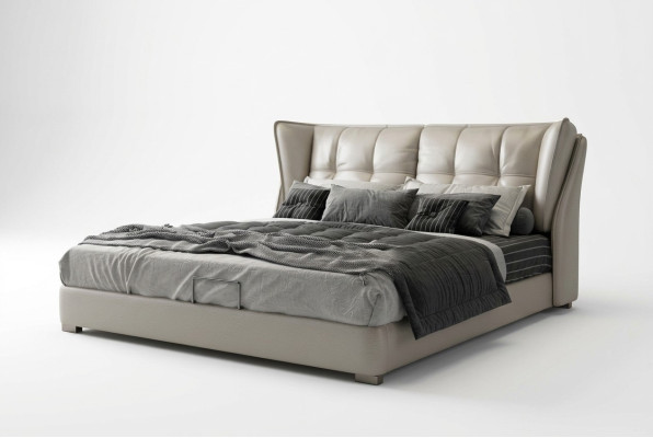 Chambre grise Lits Rembourrage Lit Chesterfield Mobilier Italien