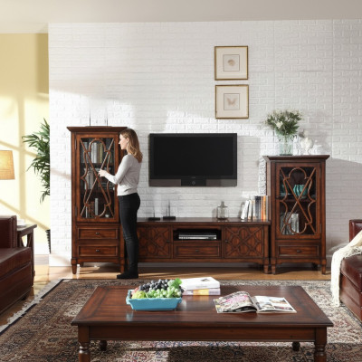 Meuble mural bahut design 2x armoire meuble TV bahut bas bahut 3 pièces. Set vitrine