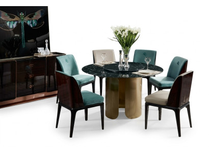 Ensemble de chaises Salle à manger Bleu clair Chaise 4x Fauteuil Design moderne Meubles de luxe Chaises