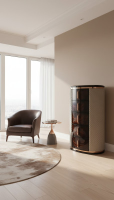 Haute commode à tiroirs Marron Armoire de luxe Design moderne Meubles de poitrine de bois Commodes Salon