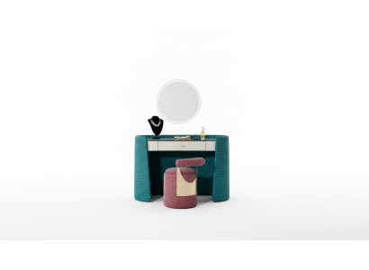 Coiffeuse Tabouret Chambre Cuir Textile Consoles Design Moderne Nouvelle.