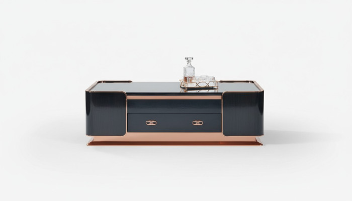 Table basse en bois brun noble Tables de design modernes Mobilier de luxe pour le salon