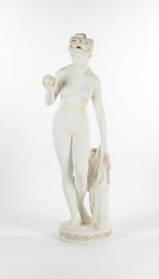 Statue en marbre antique, style Eva avec pomme, statue XXL, sculpture de figures de décoration PG010.