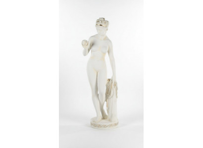Statue en marbre antique, style Eva avec pomme, statue XXL, sculpture de figures de décoration PG010.