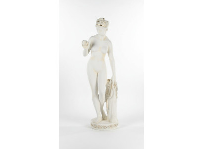 Statue en marbre antique, style Eva avec pomme, statue XXL, sculpture de figures de décoration PG010.