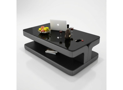 Table basse design Table rembourrée en cuir Table en verre Tables modernes en verre