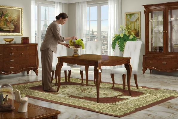 Table à manger Table extensible Tables en bois Design moderne Salle à manger Meubles de luxe