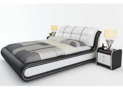 Lits doubles, lit royal, chambre à coucher, meubles de style italien de luxe 180x200cm