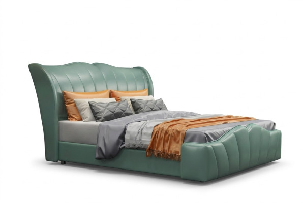 Classique lit lit double lit en cuir chambre Chippendale