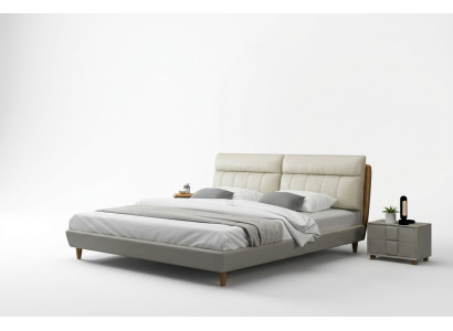 Design de literie de luxe pour lit double beige 180x200 pour chambre à coucher