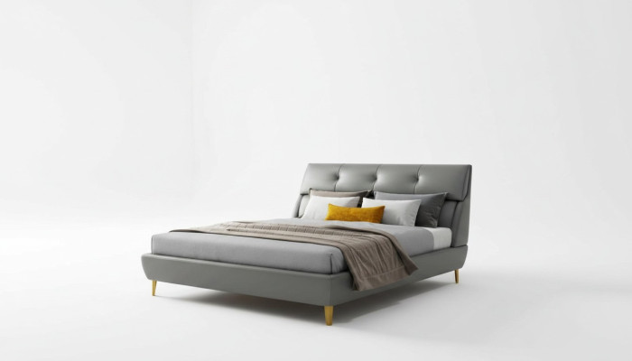 Chambre Hôtel Lits Lit double Design Lits en cuir 180x200cm