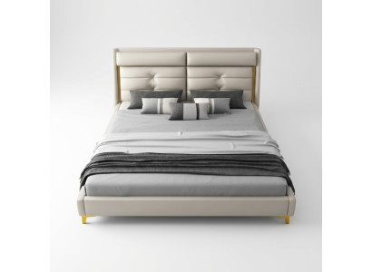 Chambre de luxe Lit double Lit 180x200cm Lits en cuir Cadre de lit