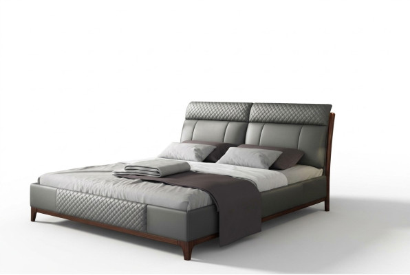 Revêtement de lit Design Luxe 180x200cm Lits Doubles Hôtel Mariage Chambre de Sommeil en Cuir