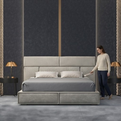 Lits Design Lit Double Mariage Moderne Cadre Hôtel Chambre de Sommeil