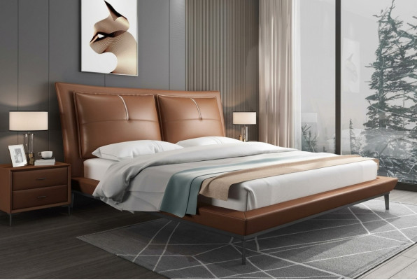 Lit de designer Chambre Lits Hôtel Cuir Mobilier Italien