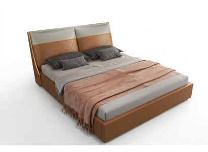 Lit de designer Chambre Lits Textile Cuir Hôtel de luxe Rembourrage en velours