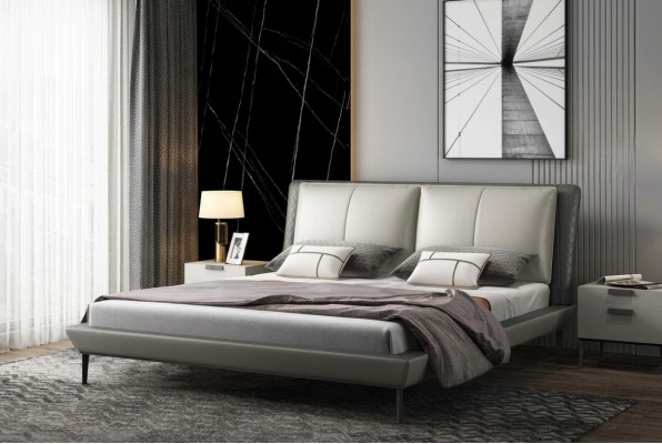 Lit de chambre Lit double Lit de jeunesse Lit en tissu Cadre de lit