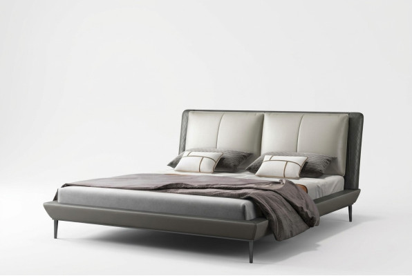 Lit de chambre Lit double Lit de jeunesse Lit en tissu Cadre de lit
