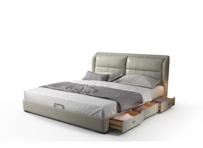 Lit designer Lit Chambre Lits Textile Cuir Hôtel Luxe Rembourrage Tissu en velours
