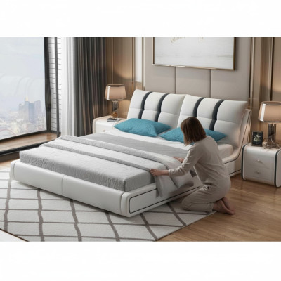 Designer Lit Chambre Lits Mobilier Hôtel de Luxe Rembourrage Cuir Meubles