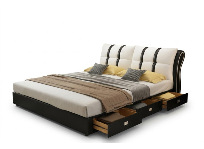 Lit de designer Chambre Lits Textile Hôtel Luxe Rembourrage Siège Tissu Italie
