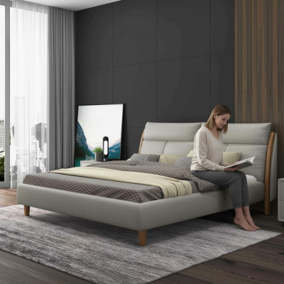 Conception de linge de lit matrimonial moderne de luxe pour hôtel cadre double.