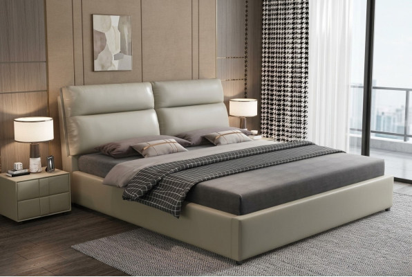 Lit design Chambre Textile Cuir Rembourrage Moderne Lits 180x200cm