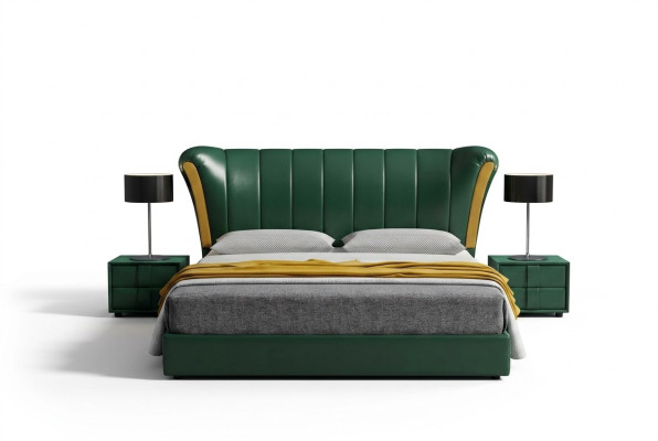 Revêtement de lit classique pour lit double 180x200cm, lits en bois de chambre à coucher