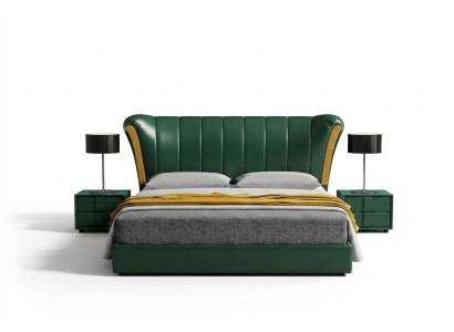 Revêtement de lit classique pour lit double 180x200cm, lits en bois de chambre à coucher